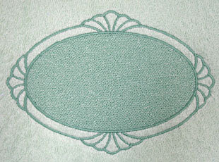 Oval with Border (Embossed)