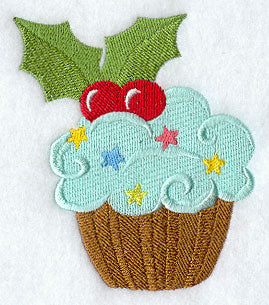 Christmas Holly Cupcake