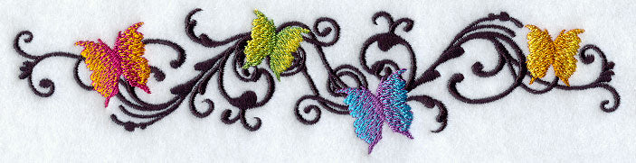 Filigree Wings Thin Border