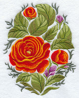 Russian Folk Flowers - Oval