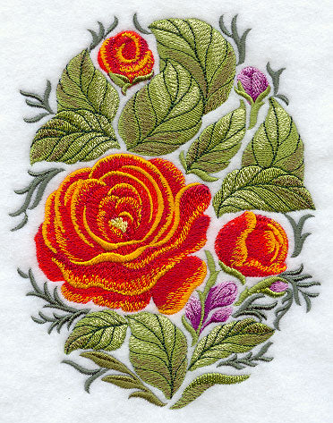 Russian Folk Flowers - Oval