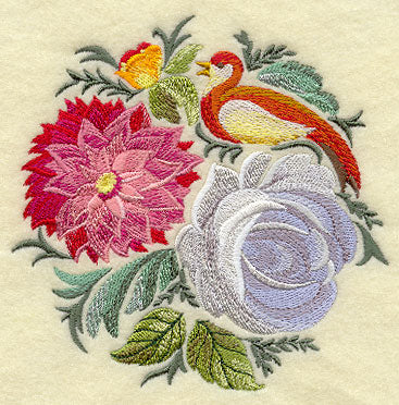 Russian Folk Flowers - Circle