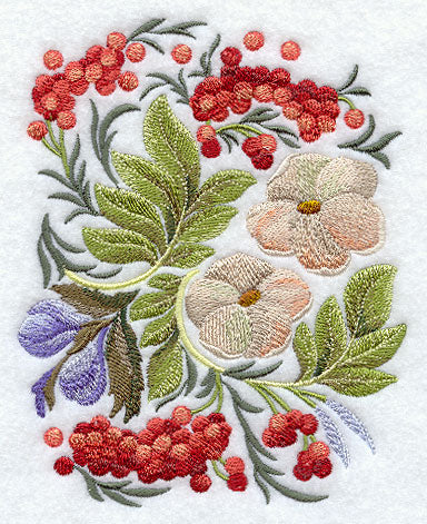 Russian Folk Flowers - Berries Rectangle