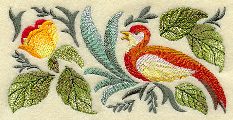 Russian Folk Flowers - Bird Border