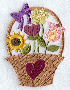 American Folk Flowers Basket