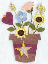 American Folk Flowers Pot