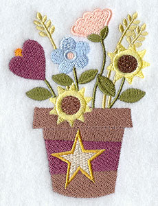 American Folk Flowers Pot