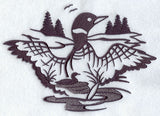 Loon Silhouette Scene
