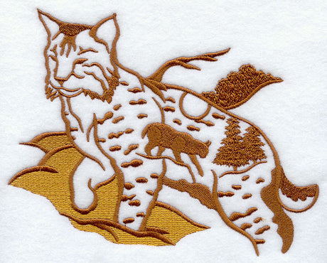 Bobcat Silhouette Scene