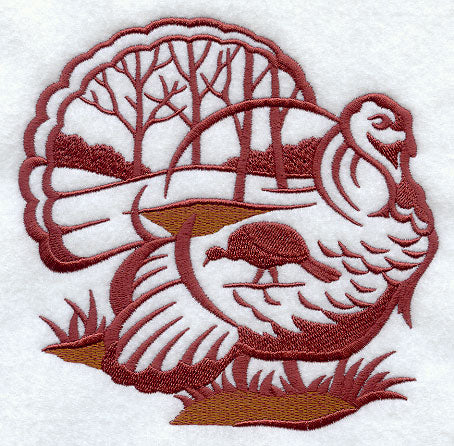 Wild Turkey Silhouette Scene