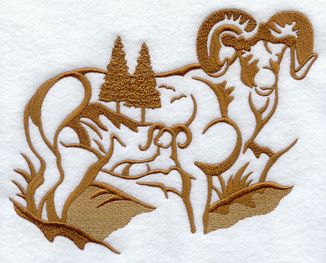 Bighorn Sheep Silhouette Scene