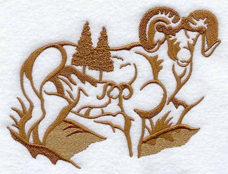 Bighorn Sheep Silhouette Scene