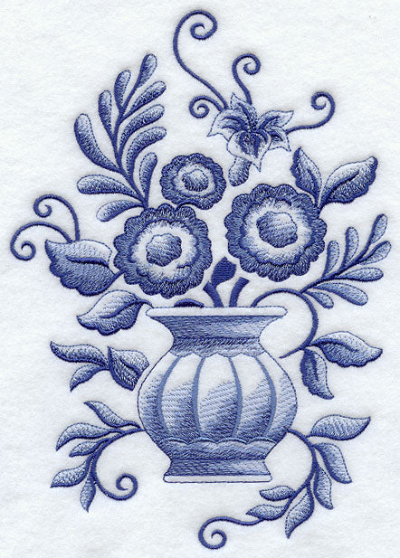 Delft Blue Flowers in Vase 1