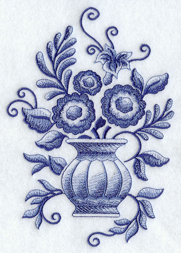 Delft Blue Flowers in Vase 1