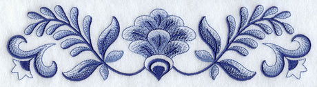 Delft Blue Floral Border