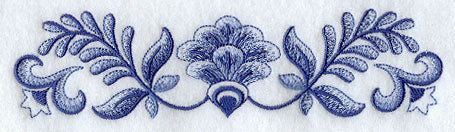 Delft Blue Floral Border