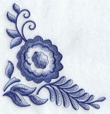 Delft Blue Floral Corner 1