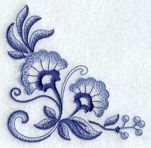 Delft Blue Floral Corner 2