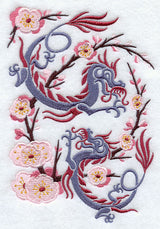 Asian Dragons in Cherry Blossoms