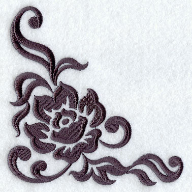 Damask English Rose Corner