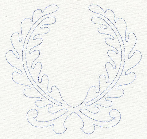 Feather Quilting Laurels (Single Run)