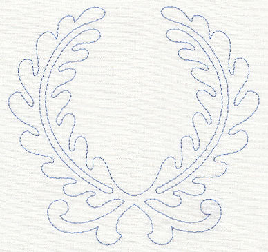 Feather Quilting Laurels (Single Run)
