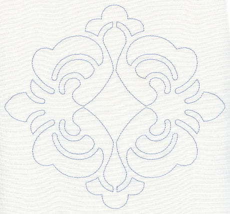 Feather Quilting Swirly Diamond (Single Run)