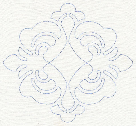 Feather Quilting Swirly Diamond (Single Run)