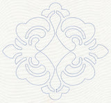 Feather Quilting Swirly Diamond (Single Run)