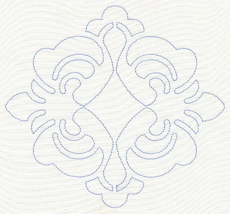 Feather Quilting Swirly Diamond (Single Run)