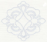 Feather Quilting Swirly Diamond (Single Run)