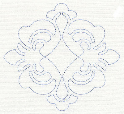 Feather Quilting Swirly Diamond (Single Run)