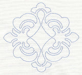 Feather Quilting Swirly Diamond (Single Run)