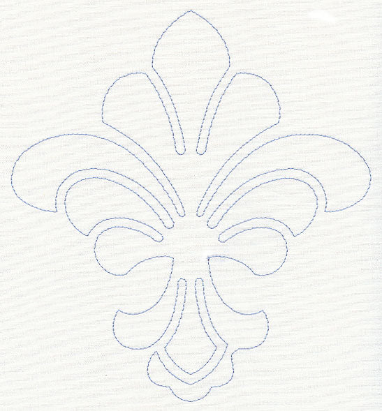 Feather Quilting Fleur de Lis (Single Run)