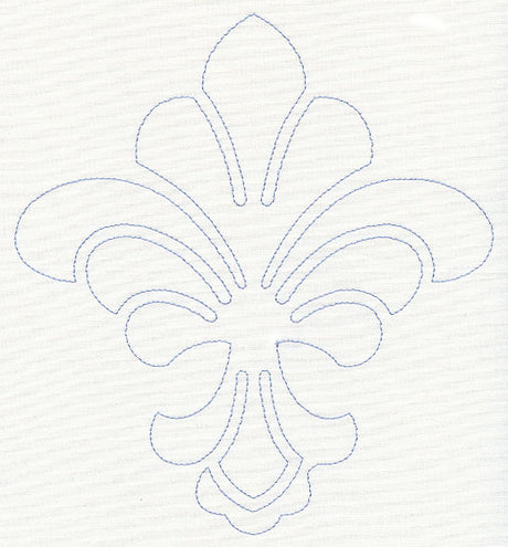Feather Quilting Fleur de Lis (Single Run)