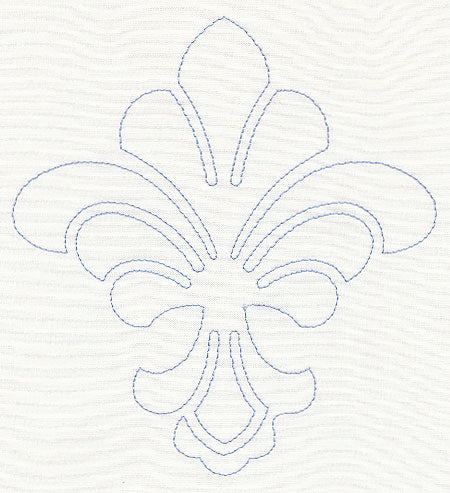 Feather Quilting Fleur de Lis (Single Run)