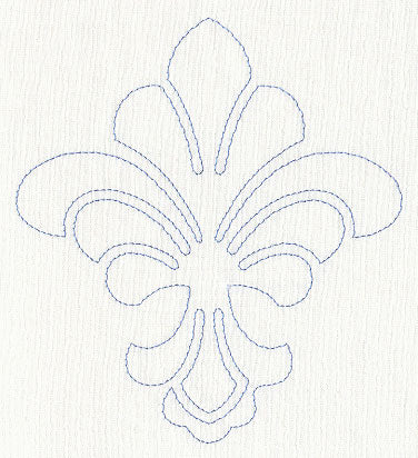 Feather Quilting Fleur de Lis (Single Run)