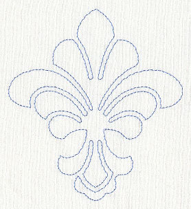 Feather Quilting Fleur de Lis (Single Run)