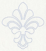 Feather Quilting Fleur de Lis (Single Run)