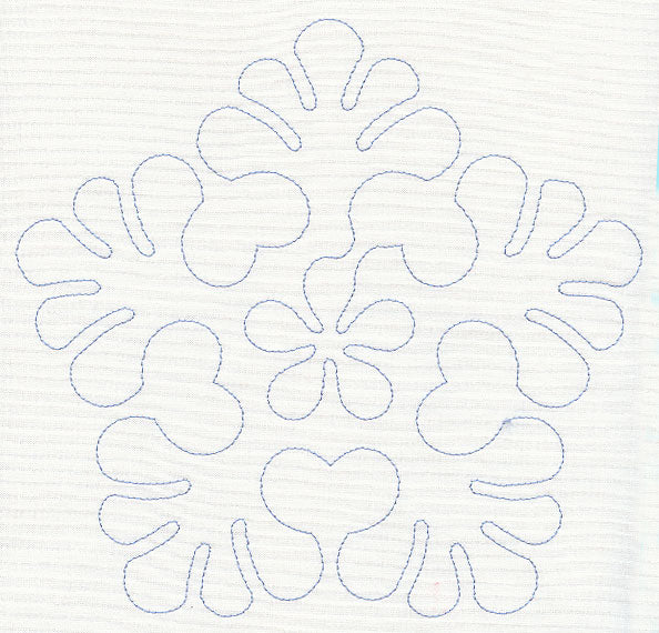 Feather Quilting Starflake (Single Run)