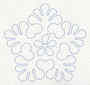 Feather Quilting Starflake (Single Run)