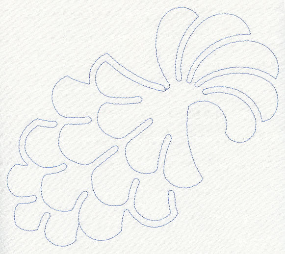 Feather Quilting Pine Cone (Single Run)