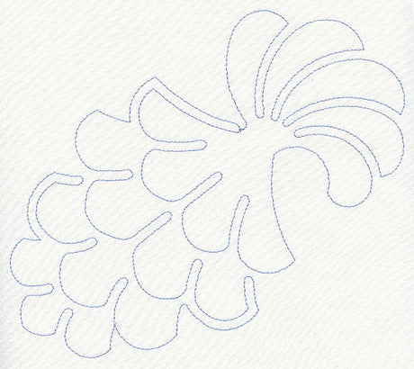 Feather Quilting Pine Cone (Single Run)
