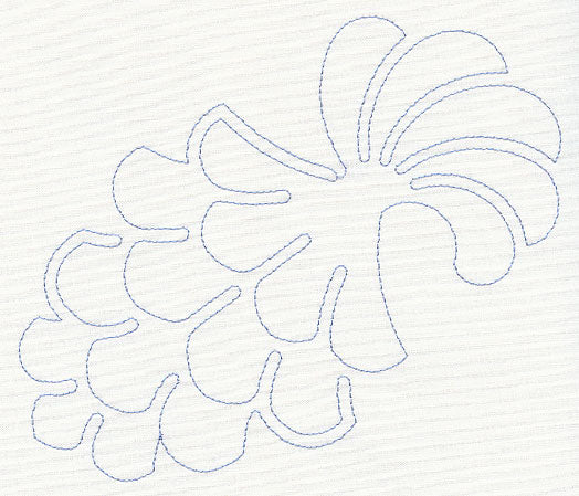 Feather Quilting Pine Cone (Single Run)