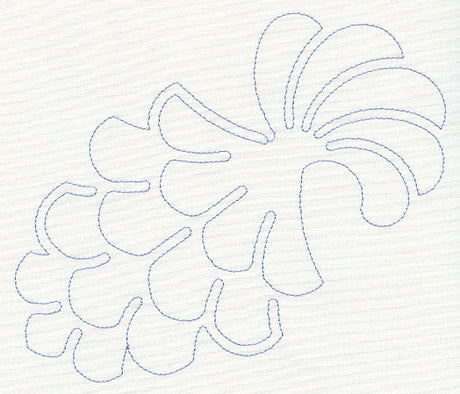Feather Quilting Pine Cone (Single Run)