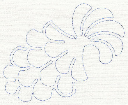 Feather Quilting Pine Cone (Single Run)
