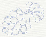 Feather Quilting Pine Cone (Single Run)