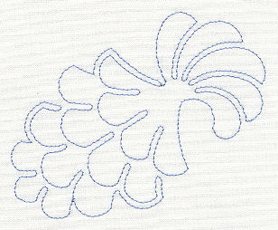 Feather Quilting Pine Cone (Single Run)