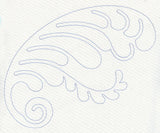 Feather Quilting Curled Feather (Single Run)
