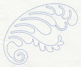Feather Quilting Curled Feather (Single Run)